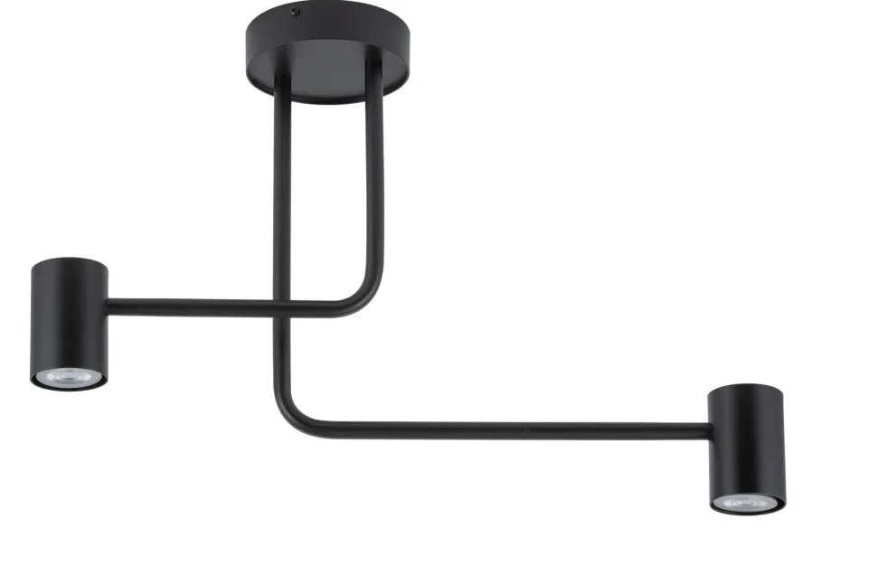 Schwarze Deckenleuchte Metall GU10 L:60 cm akzentuiert