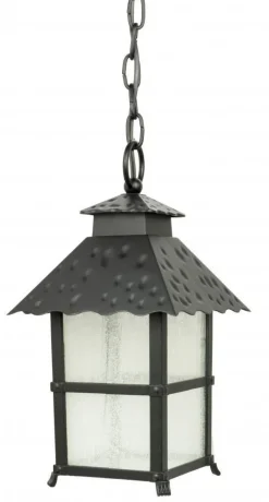 Schwarze Hängelampe außen IP43 Rustikal MONTREAL