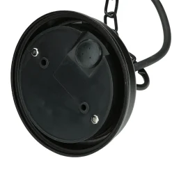 Schwarze Hängelampe IP43 Rustikal Kirchenglas