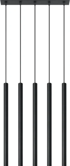 Schwarze Hängelampe Metall 3-flammig G9 PETERA Esstisch