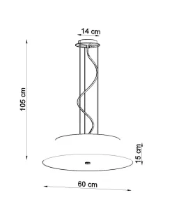 Schwarze Hängelampe Stoff Glas rund Ø 60 cm Modern 5x E27