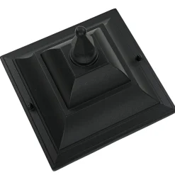 Schwarze Hoflampe mit Bewegungsmelder IP43 LEADWORTH