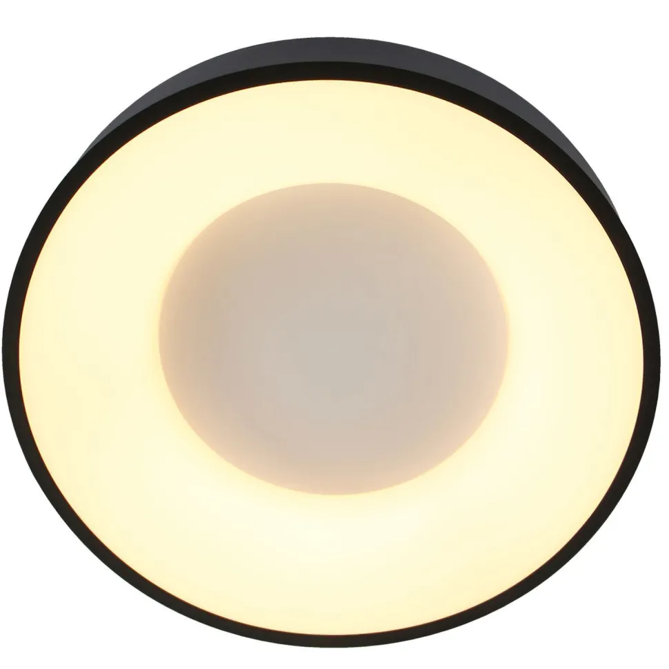 Schwarze LED Deckenlampe Metall Kunststoff 40 W 2700 K