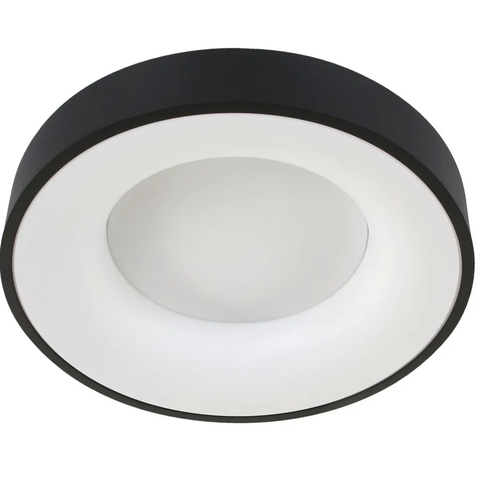 Schwarze LED Deckenlampe Metall Kunststoff 40 W 2700 K