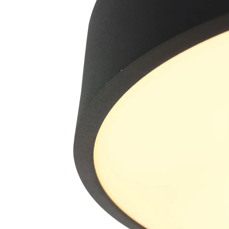 Schwarze LED Deckenlampe Metall Kunststoff 40 W 2700 K