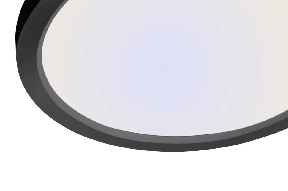 Schwarze LED Deckenlampe dimmbar Ø40 cm Fernbedienung