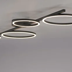 Schwarze LED Deckenlampe Metall 120 cm länglich 4850 lm