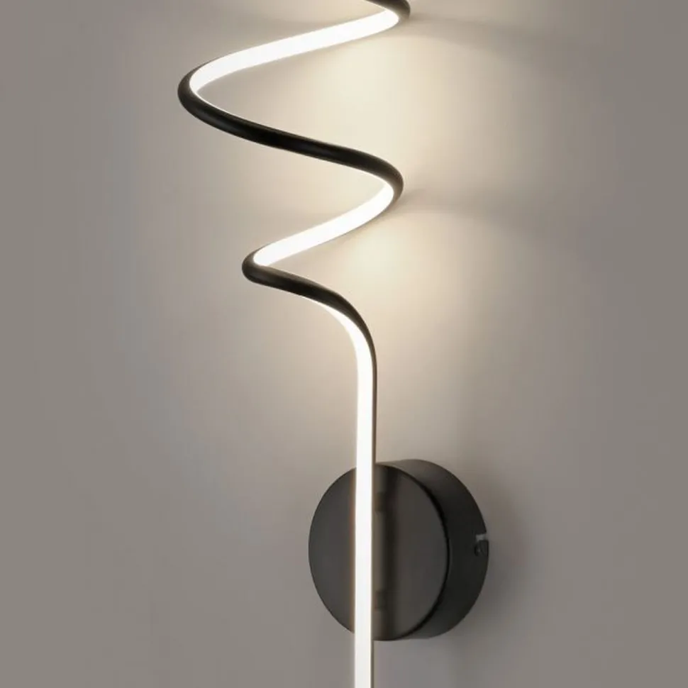 Schwarze LED Wandleuchte Metall warmweiß 3000 K 2330 lm