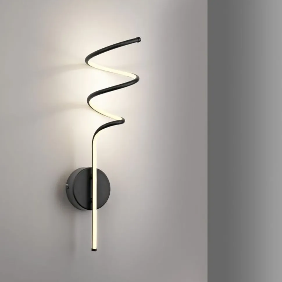 Schwarze LED Wandleuchte Metall warmweiß 3000 K 2330 lm