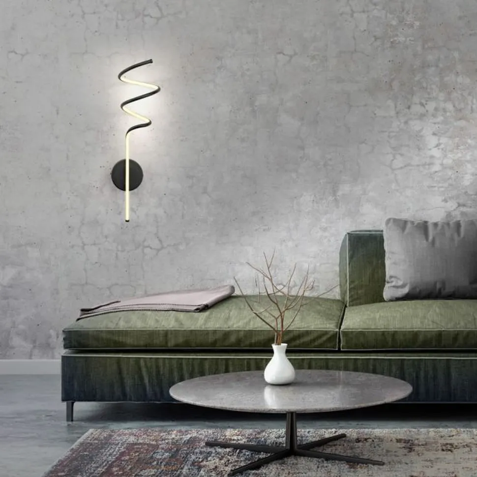 Schwarze LED Wandleuchte Metall warmweiß 3000 K 2330 lm