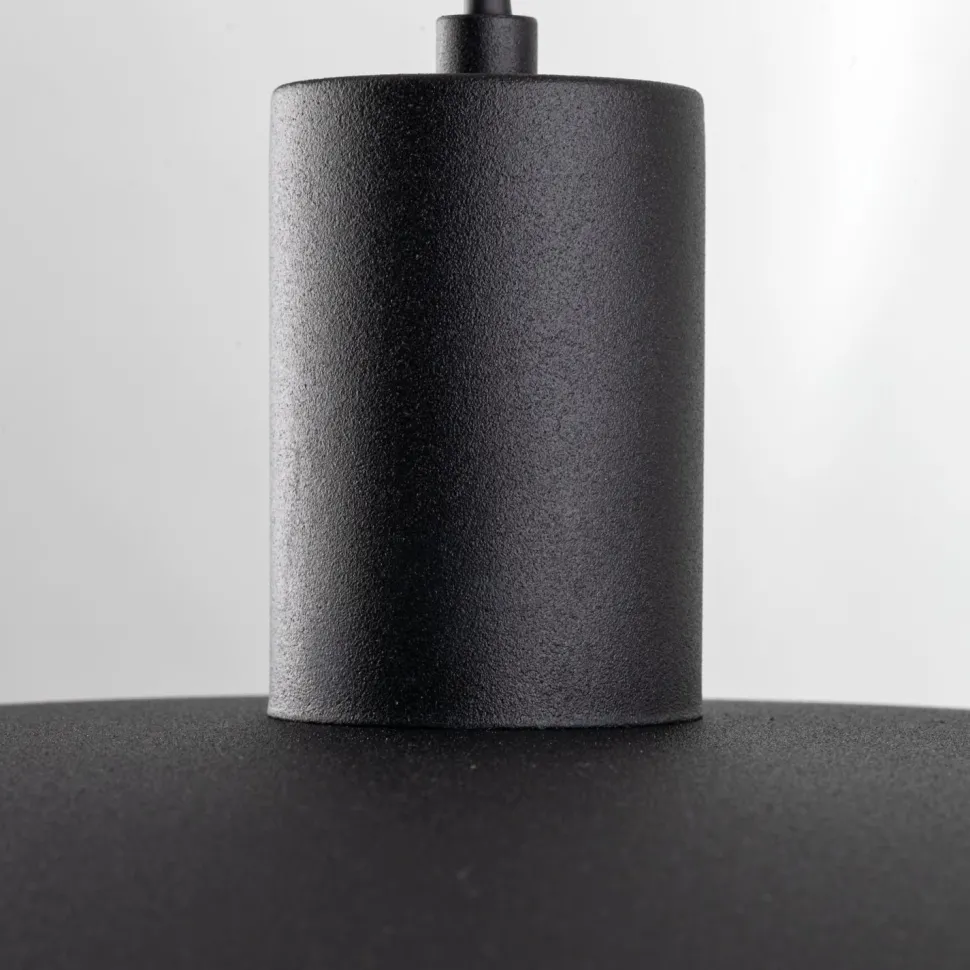 Schwarze Pendelleuchte Metall Ø41 cm rund E27 Loft