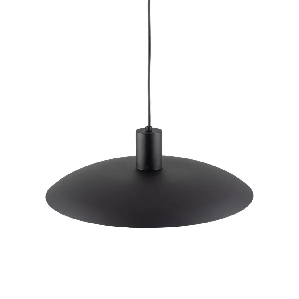 Schwarze Pendelleuchte Metall Ø41 cm rund E27 Loft