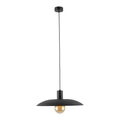Schwarze Pendelleuchte Metall Ø41 cm rund E27 Loft