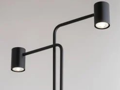 Schwarze Stehlampe Zylinder 162 cm E27 auffällig