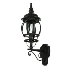 Schwarze Wand Außen Lampe rustikal regenfest BREST