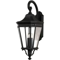 Schwarze Wandlampe außen IP44 Rustikal CHARLES