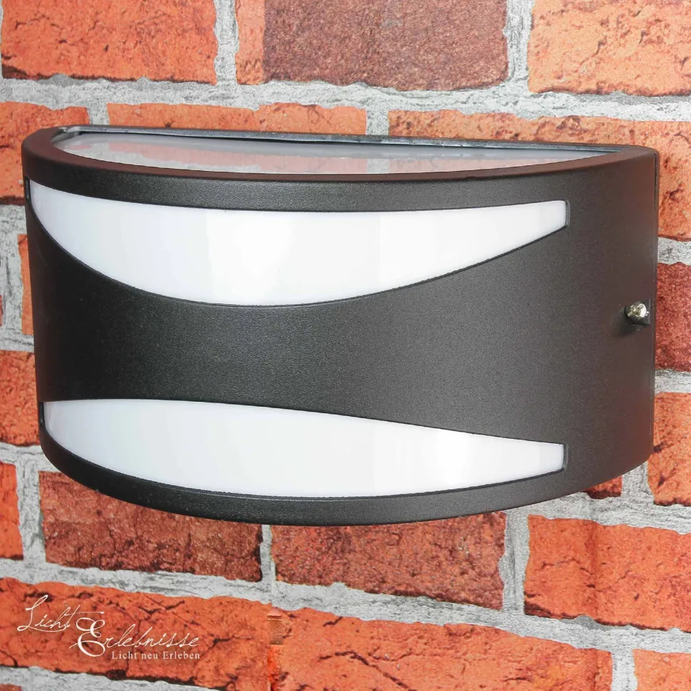 Schwarze Wandlampe für Außen aus Aluminium LIMNOS