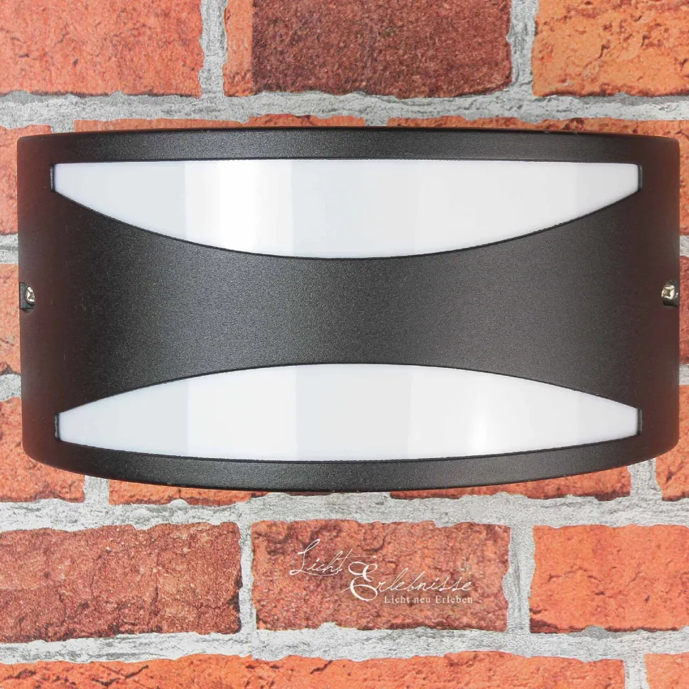 Schwarze Wandlampe für Außen aus Aluminium LIMNOS