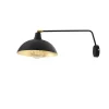 Schwarze Wandlampe Metall E27 T:60 cm verstellbar