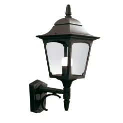 Schwarze Wandleuchte Aluminium IP44 Rustikal außen