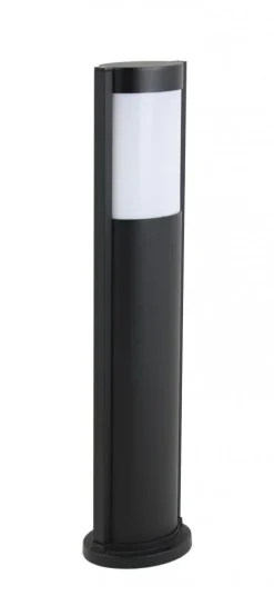 Schwarze Wegeleuchte oval 65 cm außen E27 CANDO