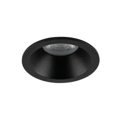 Schwarzer Einbaustrahler IP65 Metall Glas Ø8,5 cm rund