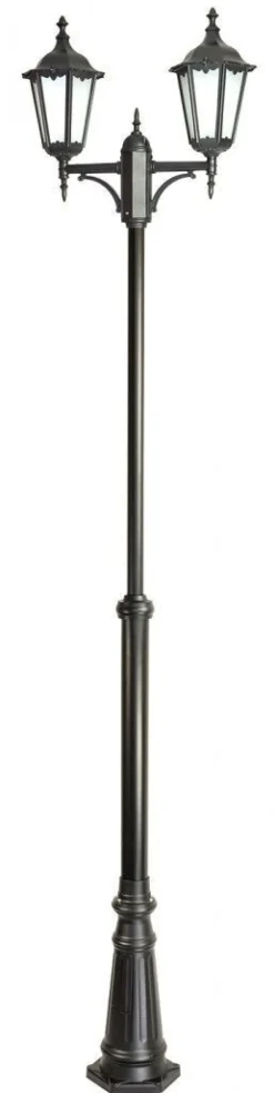 Schwarzer Kandelaber DILSEN 195-295cm Rustikal