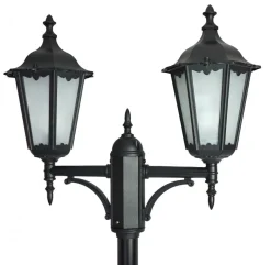 Schwarzer Kandelaber DILSEN 195-295cm Rustikal