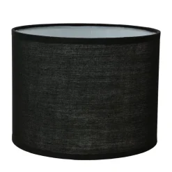 Schwarzer Lampenschirm Stoff für E14 Tischlampe