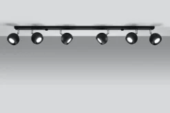 Schwarzer Wohnzimmerstrahler Metall 120 cm lang GU10