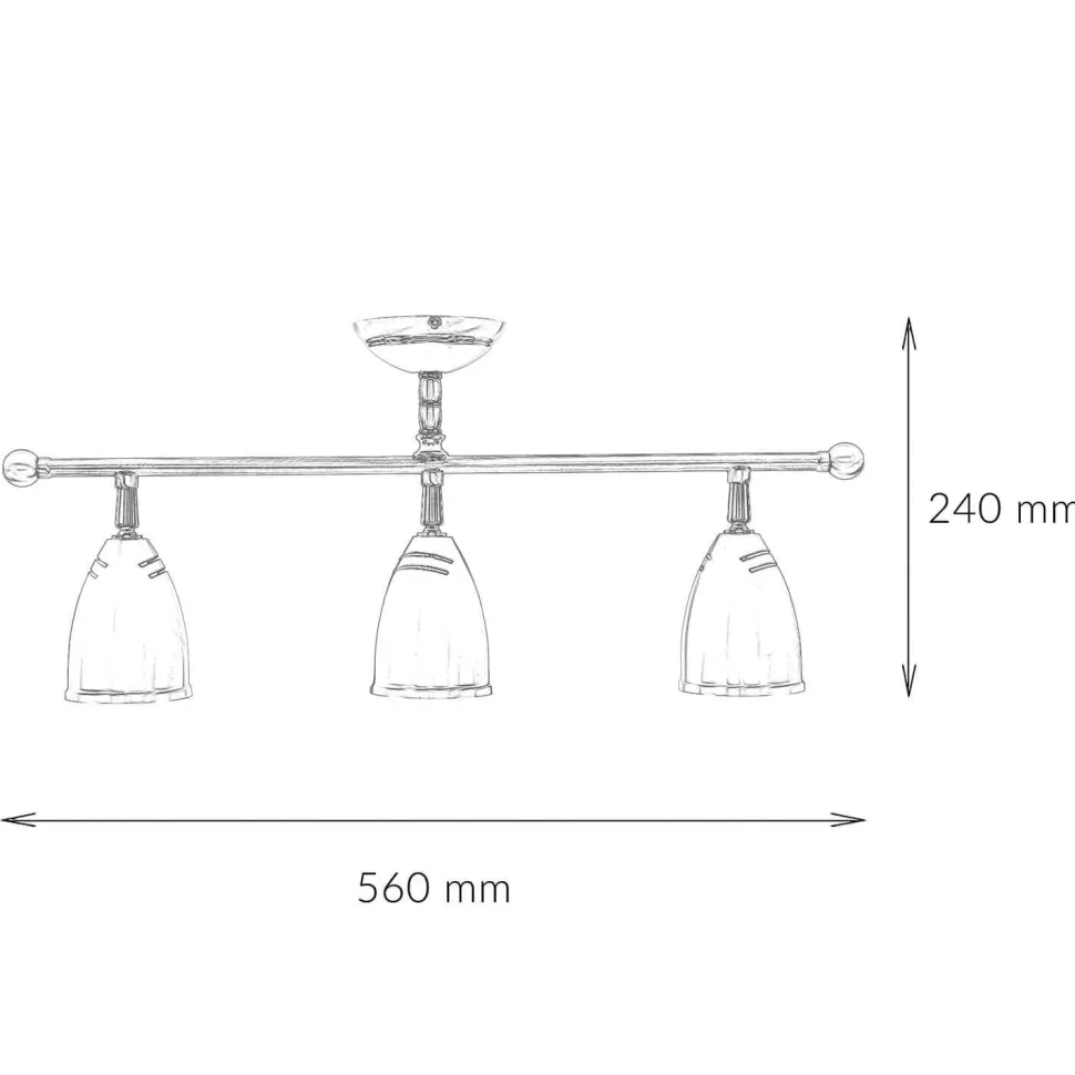 Schwenkbare Deckenlampe Rustikal Bronze Hell