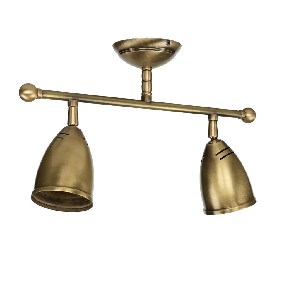 Schwenkbare Deckenleuchte Rustikal Bronze Hell