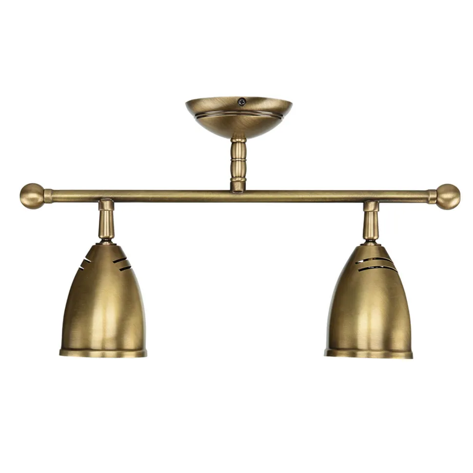 Schwenkbare Deckenleuchte Rustikal Bronze Hell