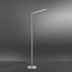 Schwenkbare LED Stehlampe in Stahl 3000 K dimmbar