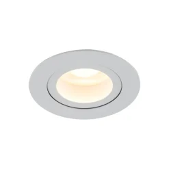 Schwenkbarer Einbauspot Metall Ø7,5 cm IP65 Weiß