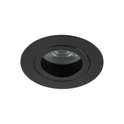 Schwenkbarer Einbauspot Metall Ø7,5 cm IP65 Schwarz