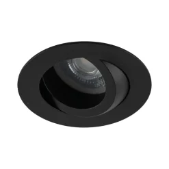Schwenkbarer Einbauspot Metall Ø7,5 cm IP65 Schwarz