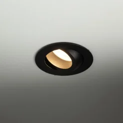 Schwenkbarer Einbauspot Metall Ø7,5 cm IP65 Schwarz