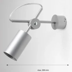 Schwenkbarer Wandstrahler in silber