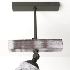 Shabby Chic Deckenlampe Weiß Grau schwenkbar AGAP