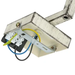 Shabby Chic Wandlampe Weiß HAKON mit Echt Holz