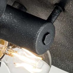 Shabby Deckenleuchte Rustikal Metall Ø 33 cm rund Grau