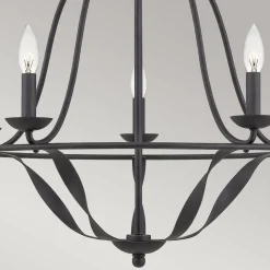 Shabby Kronleuchter Metall Grau Ø 63,6 cm Rustikal