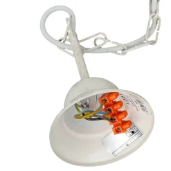 Shabby Weiß Pendelleuchte Metall 5-flmg Esstisch