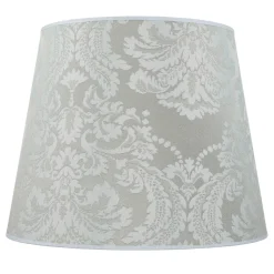 Silberner Lampenschirm Stehlampe Stoff E27 WILLOW