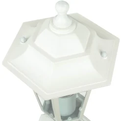 Sockel Wegeleuchte Garten PARIS Weiß IP44 rustikal