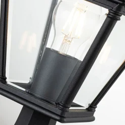 Sockelleuchte 39,3 cm IP44 Schwarz E27 Garten Weg