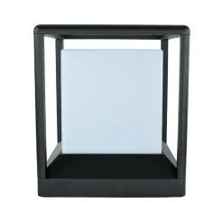 Sockelleuchte Aluminium E27 IP65 25,5 cm Graphit eckig