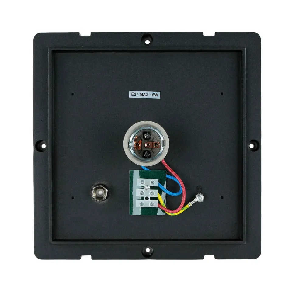 Sockelleuchte Aluminium E27 IP65 25,5 cm Graphit eckig