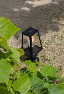 Sockelleuchte Aluminium Glas E27 IP44 H:33,8 cm Modern